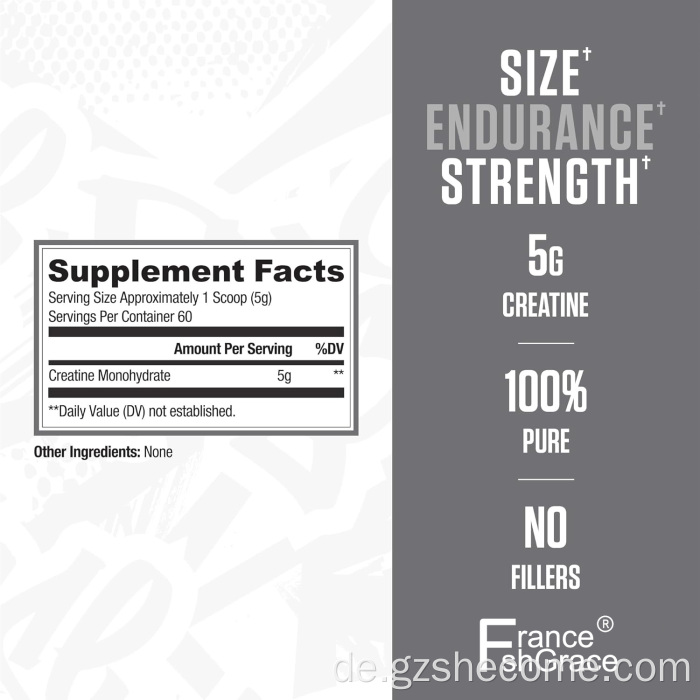 Heißer Verkauf Kreatin-Monohydrat-Pulver unterstützt den Muskelaufbau